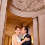Photography of an older couple eloping at San Francisco City Hall